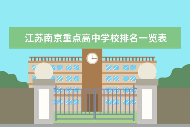 江苏南京重点高中学校排名一览表