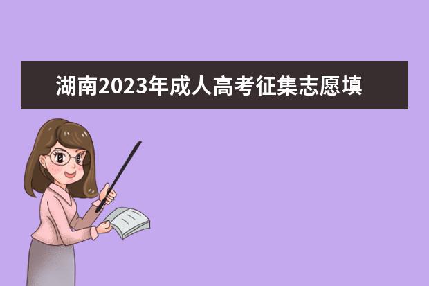 湖南2023年成人高考征集志愿填报录取时间(2020湖南省本科三批征集志愿录取时间)
