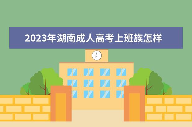 2023年湖南成人高考上班族怎样备考?(2021年湖南成考改革最新方案)