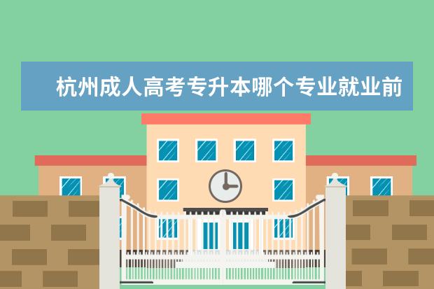 杭州成人高考专升本哪个专业就业前景比较好 茂名市成考专升本考试时间一般在什么时候
