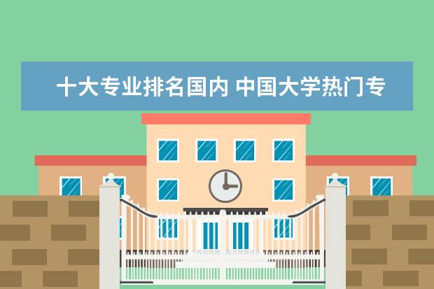 十大专业排名国内 中国大学热门专业排名