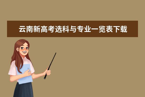 云南新高考选科与专业一览表下载 
  新高考6选3对应的专业