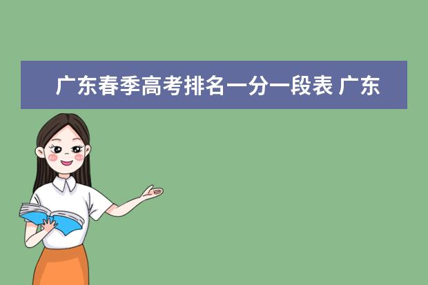 广东春季高考排名一分一段表 广东省小高考考了314分排第几名