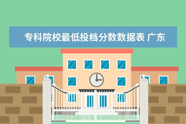 专科院校最低投档分数数据表 广东专科投档线